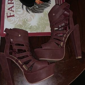 Burgundy heels